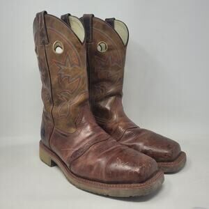 Double H Boots 10EE Brown Square Toe Western Work DH6134 Antonio Composite Toe